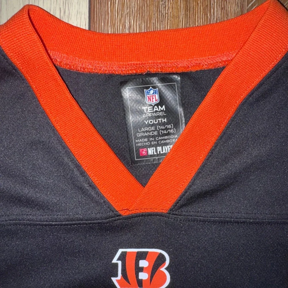 NFL Cincinnati Bengals Jersey Youth L Black A.J. Green 18 Excellent Mesh Side